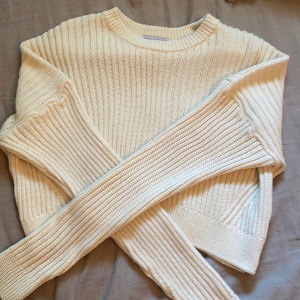 White cropped urban outfitters sweater